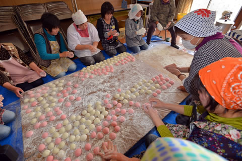 祭り餅作り